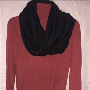 Black infinity scarf